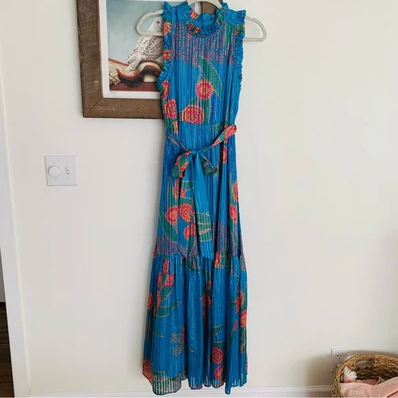 Like New Marie Oliver Alice Dress in Peacock Print - Picture 5 of 9